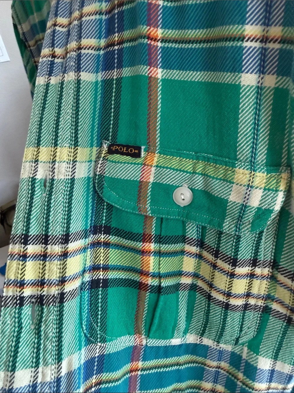 Polo by Ralph Lauren Teal Green Plaid Button-Down Shirt